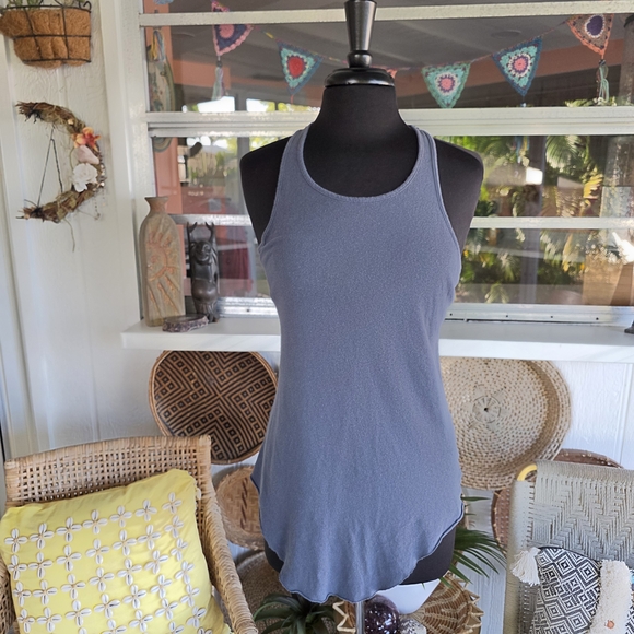 Frank & Eileen Tee Lab Small Slate Blue Tank Top Faded Cotton Sleeveless - Picture 5 of 13